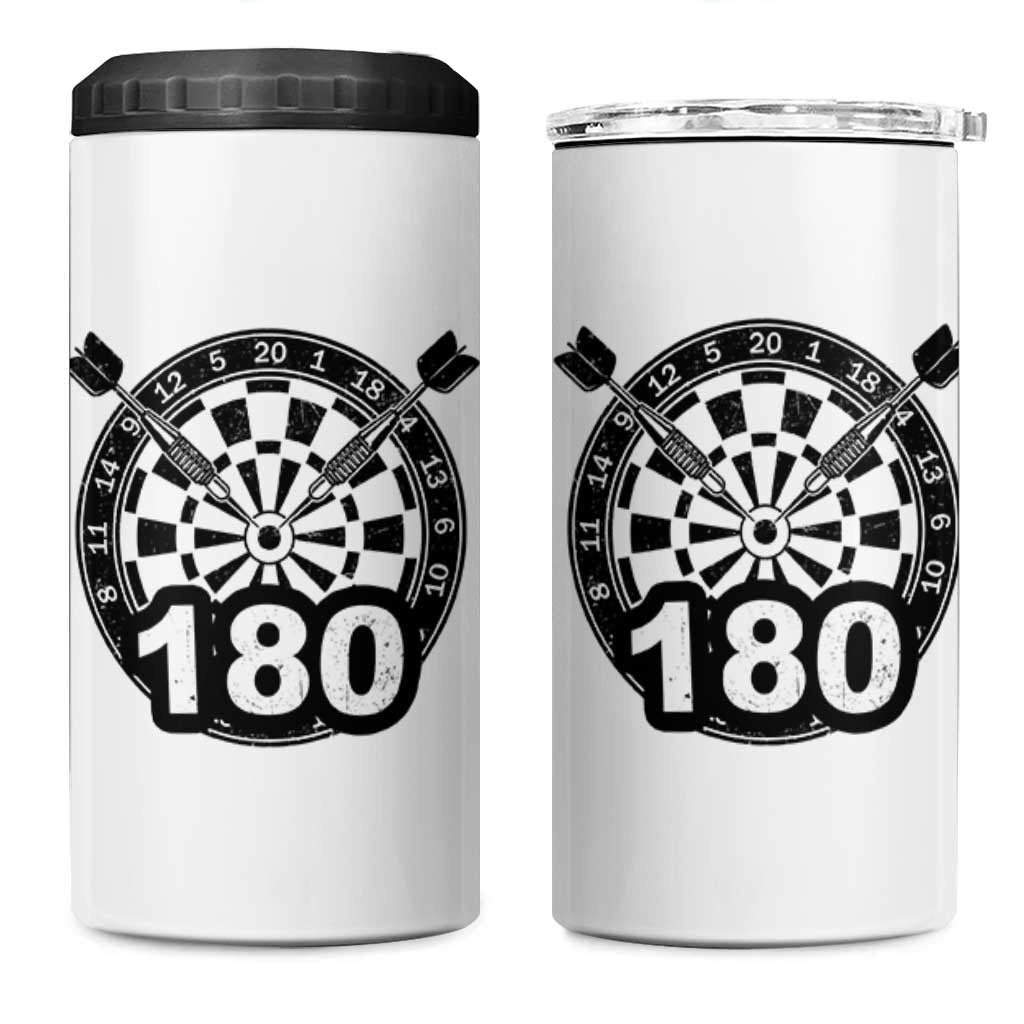 Funny Darts Max 180 4 in 1 Can Cooler Tumbler Dartist Darts Lover Gift - Wonder Print Shop