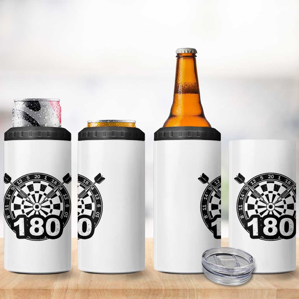 Funny Darts Max 180 4 in 1 Can Cooler Tumbler Dartist Darts Lover Gift - Wonder Print Shop