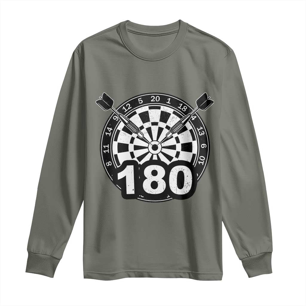 Funny Darts Max 180 Long Sleeve Shirt Dartist Darts Lover Gift - Wonder Print Shop
