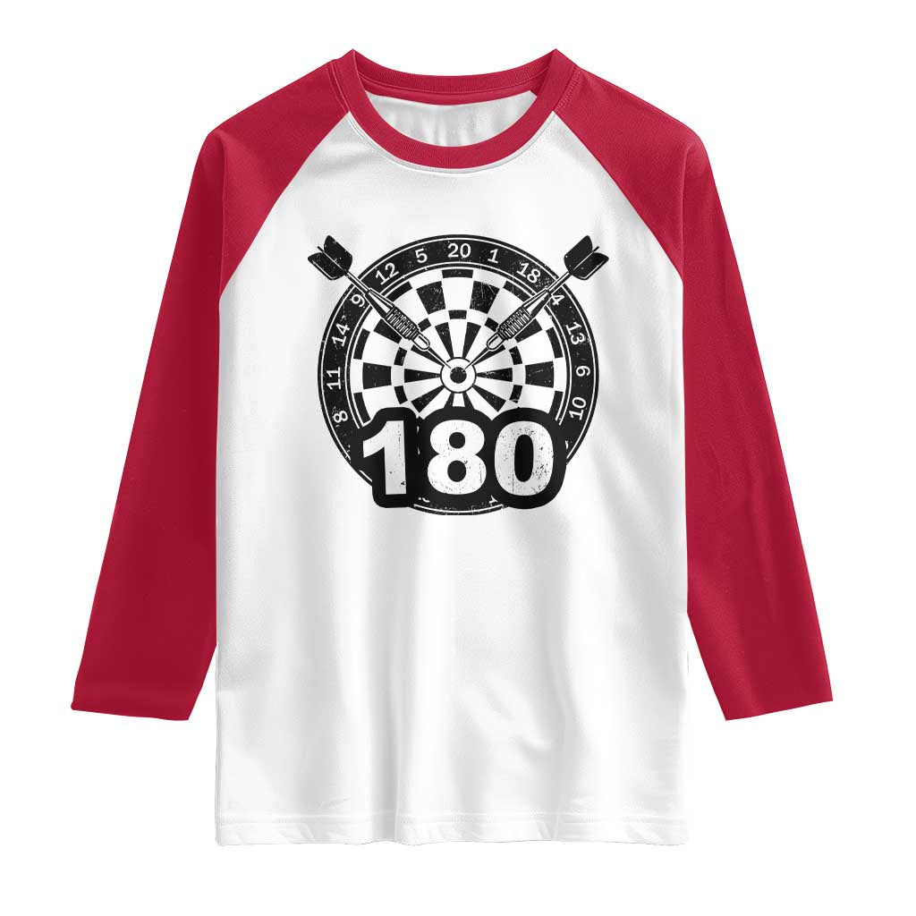 Funny Darts Max 180 Raglan Shirt Dartist Darts Lover Gift - Wonder Print Shop