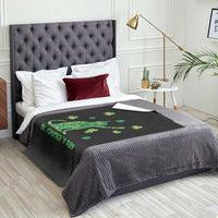 Funny St Catricks Day Throw Blanket Lucky Shamrock Cat Saint Pattys