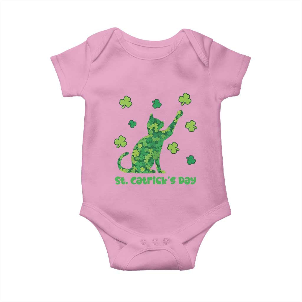 Funny St Catricks Day Baby Onesie Lucky Shamrock Cat Saint Pattys
