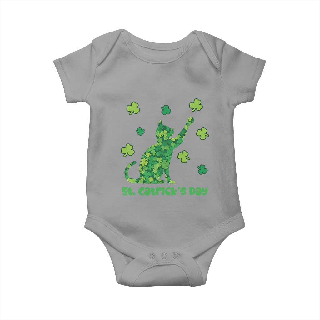 Funny St Catricks Day Baby Onesie Lucky Shamrock Cat Saint Pattys