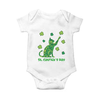 Funny St Catricks Day Baby Onesie Lucky Shamrock Cat Saint Pattys