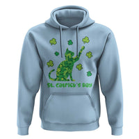 Funny St Catricks Day Hoodie Lucky Shamrock Cat Saint Pattys
