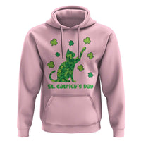 Funny St Catricks Day Hoodie Lucky Shamrock Cat Saint Pattys