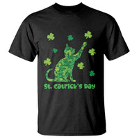 Funny St Catricks Day T Shirt Lucky Shamrock Cat Saint Pattys