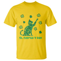 Funny St Catricks Day T Shirt Lucky Shamrock Cat Saint Pattys
