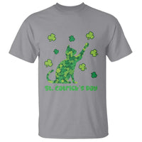 Funny St Catricks Day T Shirt Lucky Shamrock Cat Saint Pattys