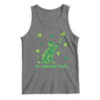 Funny St Catricks Day Tank Top Lucky Shamrock Cat Saint Pattys