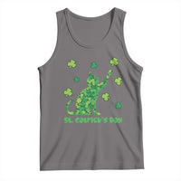Funny St Catricks Day Tank Top Lucky Shamrock Cat Saint Pattys