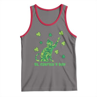 Funny St Catricks Day Tank Top Lucky Shamrock Cat Saint Pattys