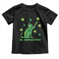 Funny St Catricks Day Toddler T Shirt Lucky Shamrock Cat Saint Pattys