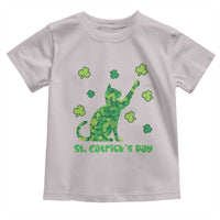 Funny St Catricks Day Toddler T Shirt Lucky Shamrock Cat Saint Pattys