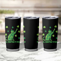 Funny St Catricks Day Tumbler Cup Lucky Shamrock Cat Saint Pattys
