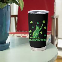 Funny St Catricks Day Tumbler Cup Lucky Shamrock Cat Saint Pattys