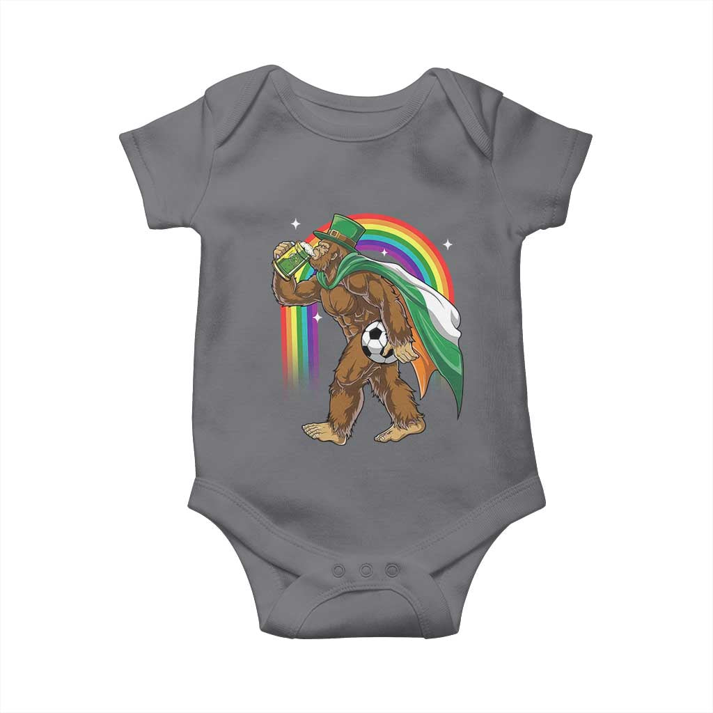 Funny Bigfoot Drinking Beer Baby Onesie St Patricks Day Soccer Lover