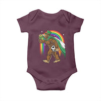 Funny Bigfoot Drinking Beer Baby Onesie St Patricks Day Soccer Lover