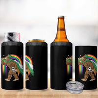 Funny Bigfoot Drinking Beer 4 in 1 Can Cooler Tumbler St Patricks Day Soccer Lover