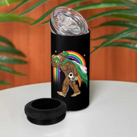 Funny Bigfoot Drinking Beer 4 in 1 Can Cooler Tumbler St Patricks Day Soccer Lover