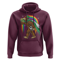 Funny Bigfoot Drinking Beer Hoodie St Patricks Day Soccer Lover