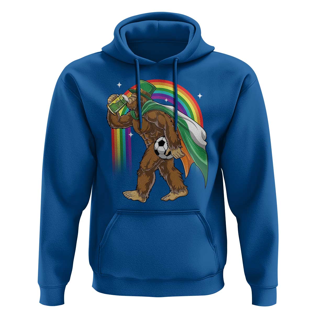 Funny Bigfoot Drinking Beer Hoodie St Patricks Day Soccer Lover