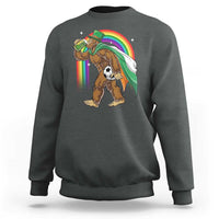 Funny Bigfoot Drinking Beer Sweatshirt St Patricks Day Soccer Lover