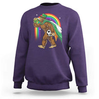 Funny Bigfoot Drinking Beer Sweatshirt St Patricks Day Soccer Lover