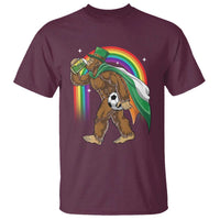 Funny Bigfoot Drinking Beer T Shirt St Patricks Day Soccer Lover