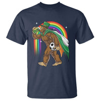 Funny Bigfoot Drinking Beer T Shirt St Patricks Day Soccer Lover