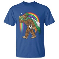 Funny Bigfoot Drinking Beer T Shirt St Patricks Day Soccer Lover