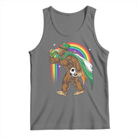 Funny Bigfoot Drinking Beer Tank Top St Patricks Day Soccer Lover