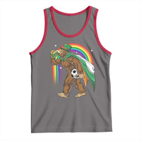 Funny Bigfoot Drinking Beer Tank Top St Patricks Day Soccer Lover