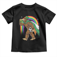 Funny Bigfoot Drinking Beer Toddler T Shirt St Patricks Day Soccer Lover