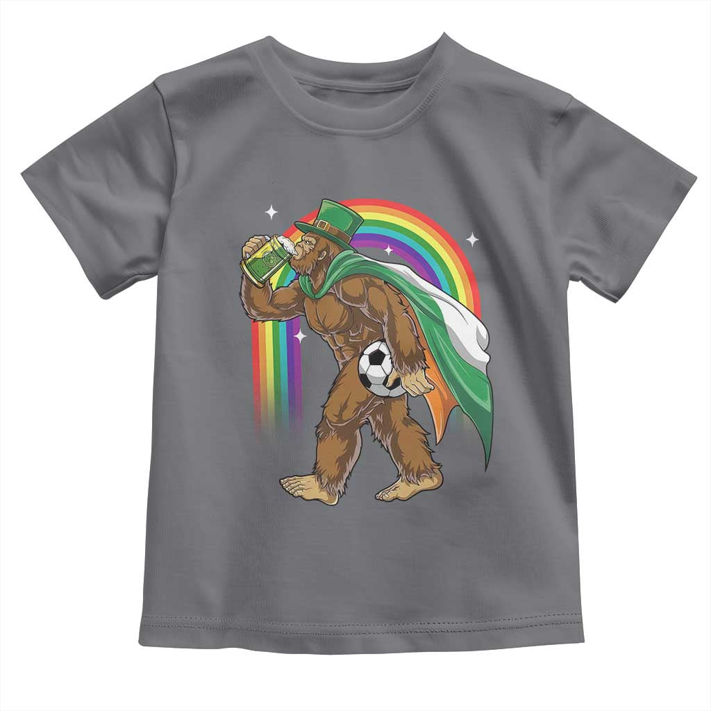 Funny Bigfoot Drinking Beer Toddler T Shirt St Patricks Day Soccer Lover