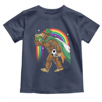 Funny Bigfoot Drinking Beer Toddler T Shirt St Patricks Day Soccer Lover