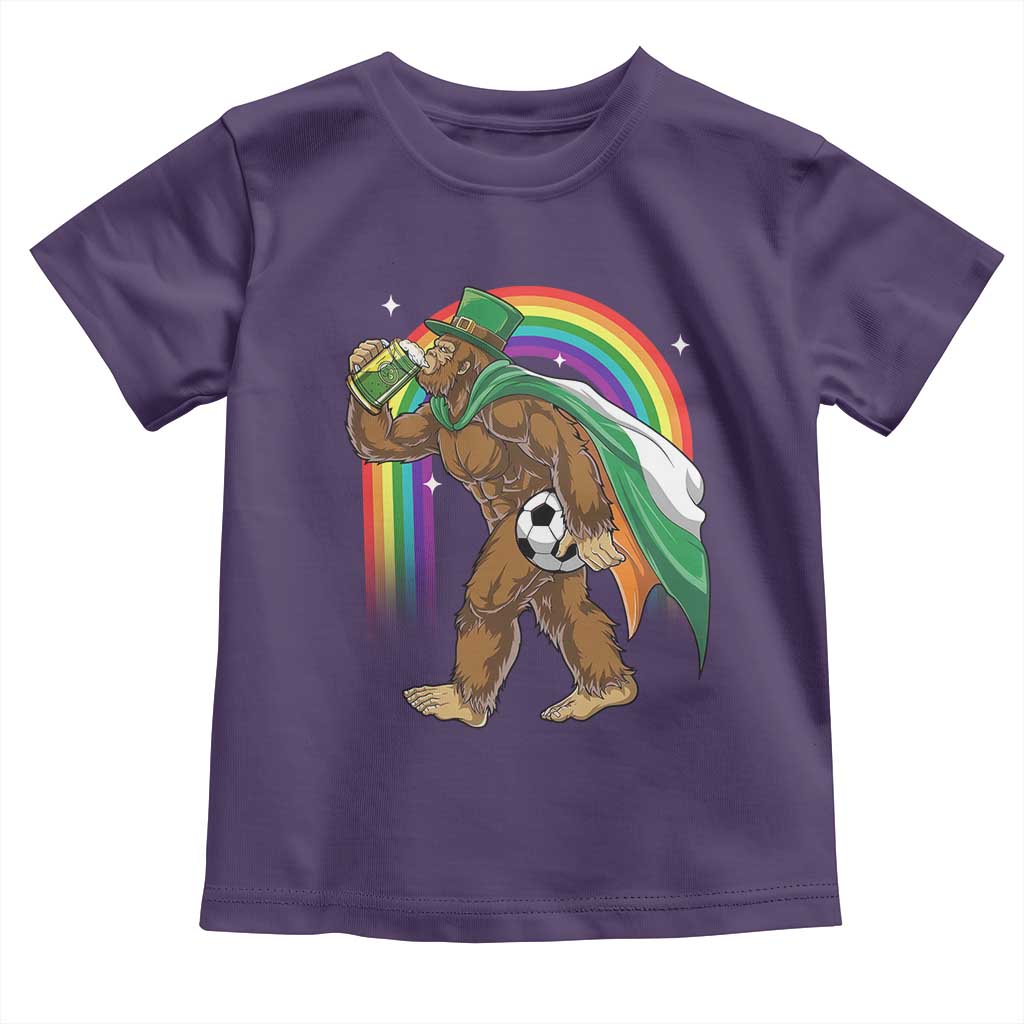 Funny Bigfoot Drinking Beer Toddler T Shirt St Patricks Day Soccer Lover