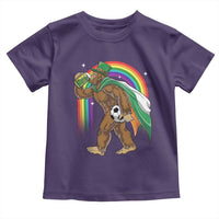 Funny Bigfoot Drinking Beer Toddler T Shirt St Patricks Day Soccer Lover
