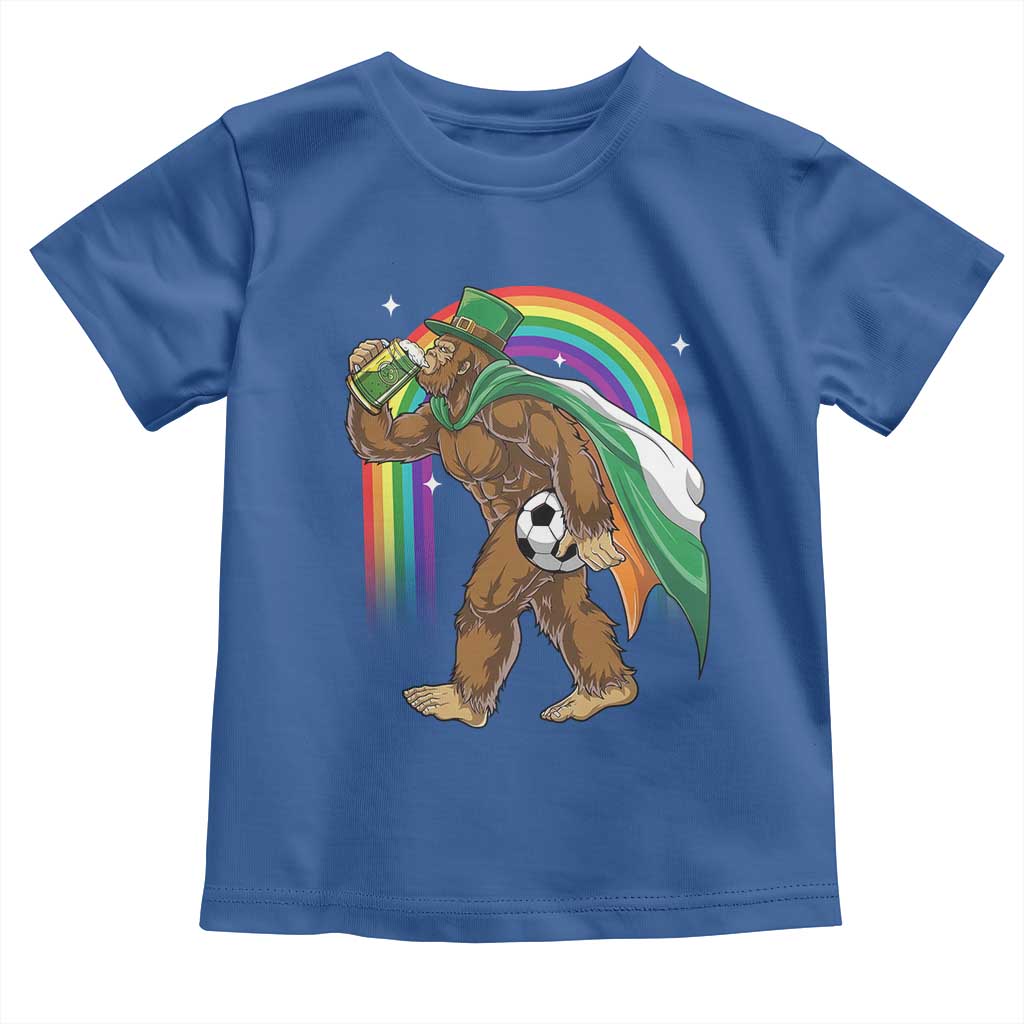 Funny Bigfoot Drinking Beer Toddler T Shirt St Patricks Day Soccer Lover