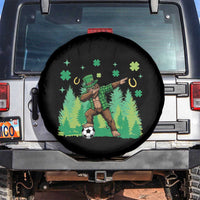 Lucky Sasquatch Soccer Player Spare Tire Cover Funny St Patricks Day Gift