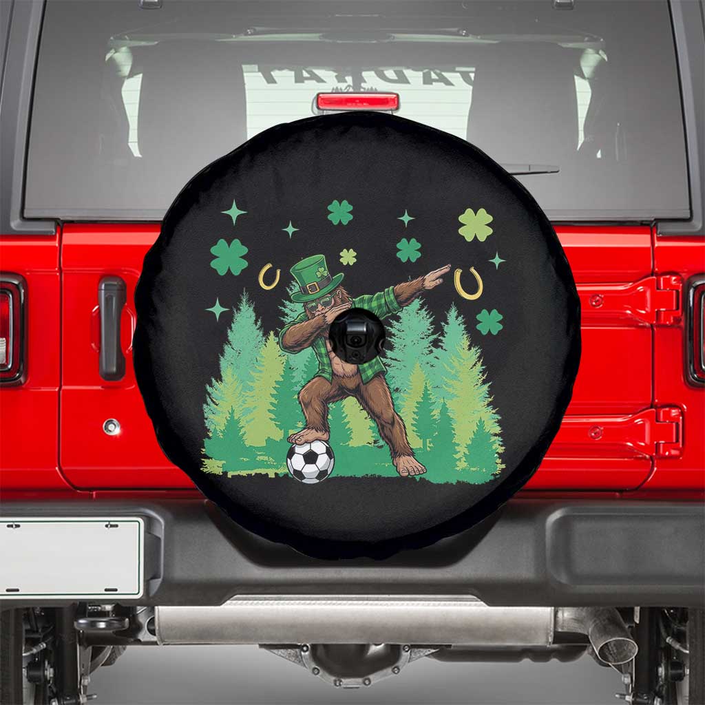 Lucky Sasquatch Soccer Player Spare Tire Cover Funny St Patricks Day Gift