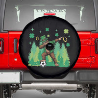 Lucky Sasquatch Soccer Player Spare Tire Cover Funny St Patricks Day Gift