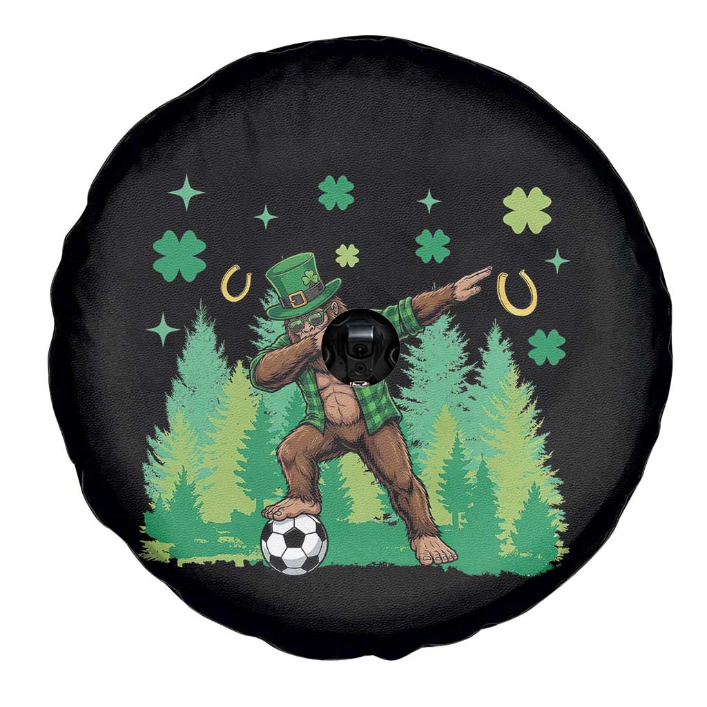 Lucky Sasquatch Soccer Player Spare Tire Cover Funny St Patricks Day Gift