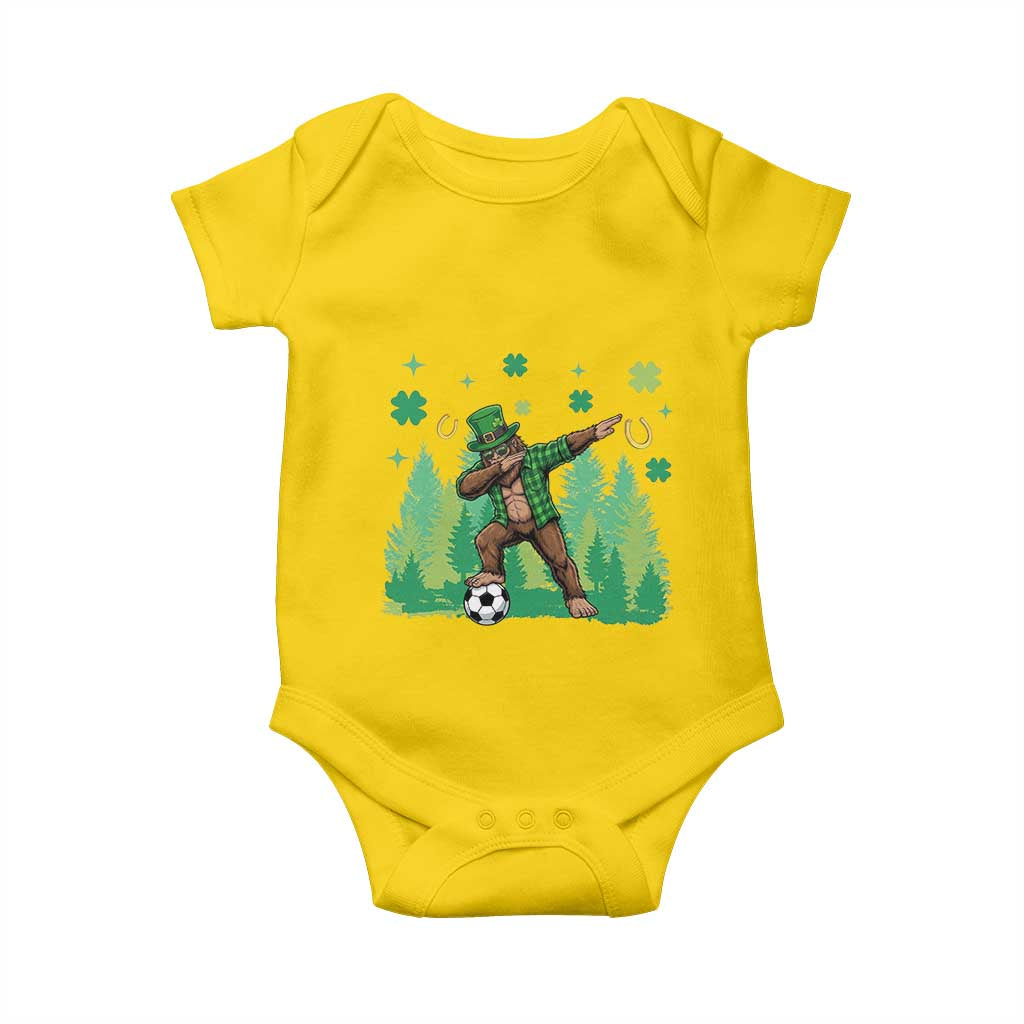 Lucky Sasquatch Soccer Player Baby Onesie Funny St Patricks Day Gift