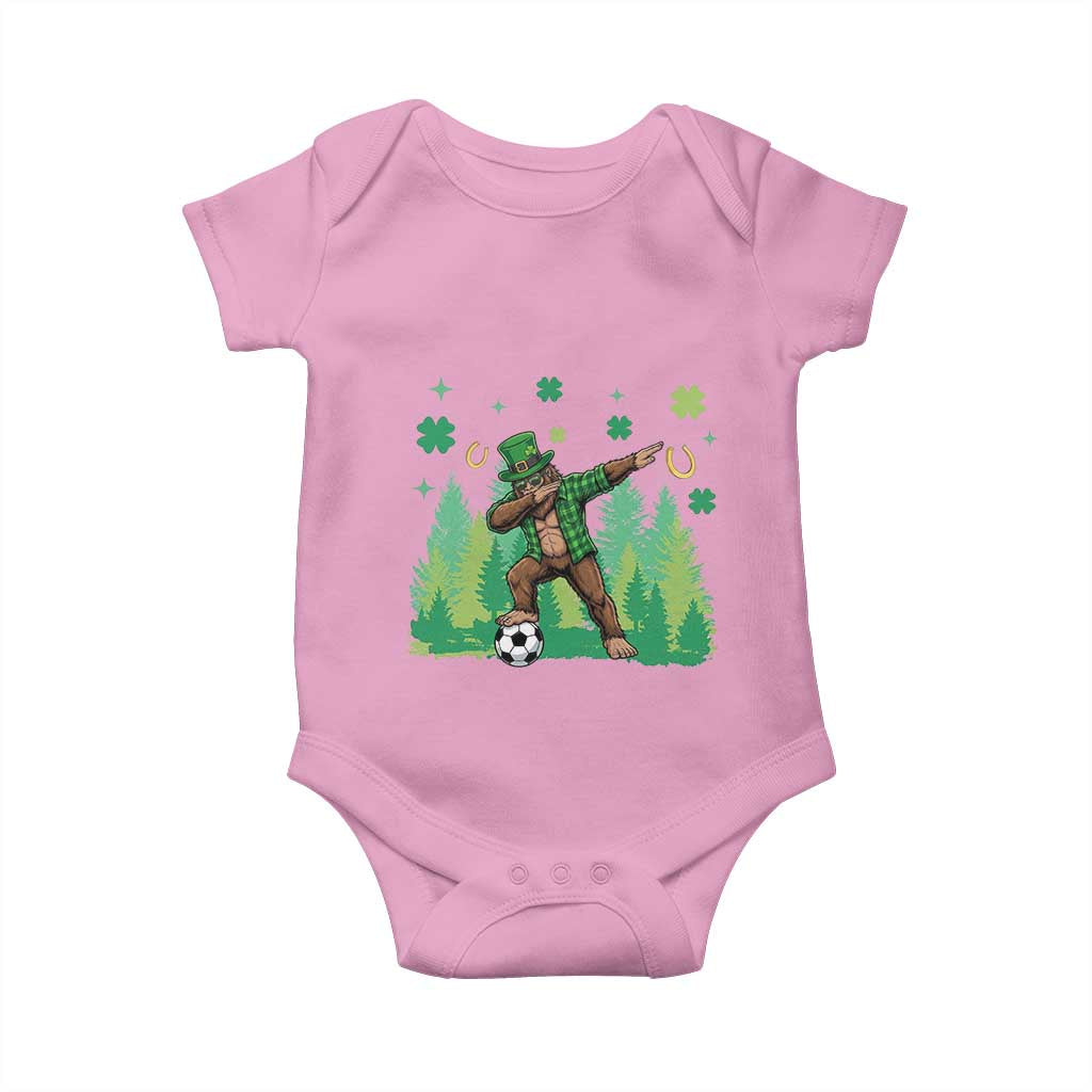 Lucky Sasquatch Soccer Player Baby Onesie Funny St Patricks Day Gift