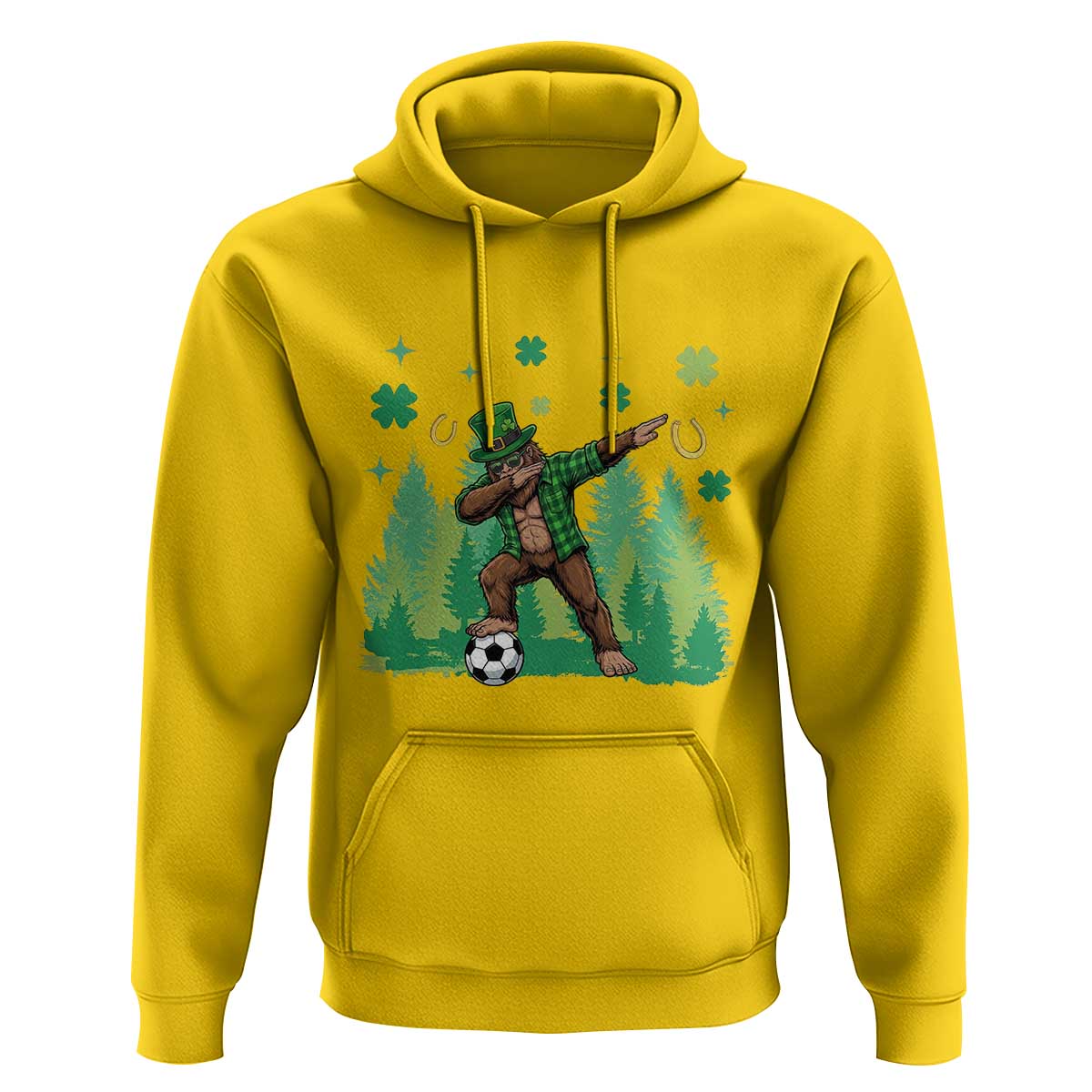 Lucky Sasquatch Soccer Player Hoodie Funny St Patricks Day Gift