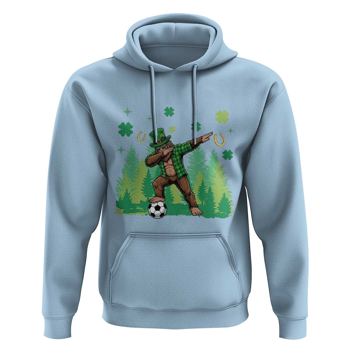 Lucky Sasquatch Soccer Player Hoodie Funny St Patricks Day Gift