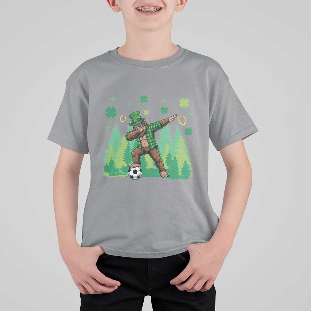 Lucky Sasquatch Soccer Player T Shirt For Kid Funny St Patricks Day Gift