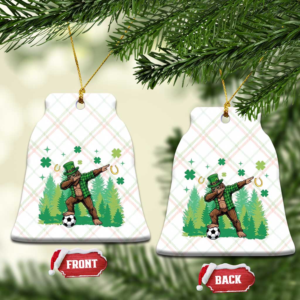 Lucky Sasquatch Soccer Player Ceramic Ornament Funny St Patricks Day Gift