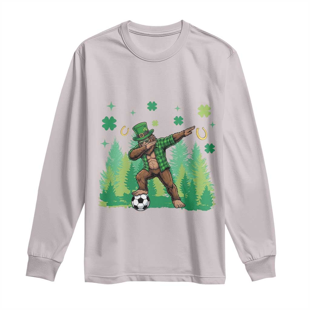Lucky Sasquatch Soccer Player Long Sleeve Shirt Funny St Patricks Day Gift